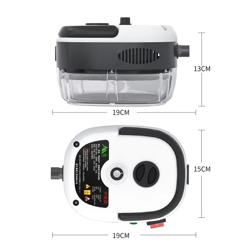 19 cm W X 13 cm L  Powerful 2500W High-Temperature Steam Cleaner - Ideal for Kitchen, Air Conditioner, and Car Cleaning