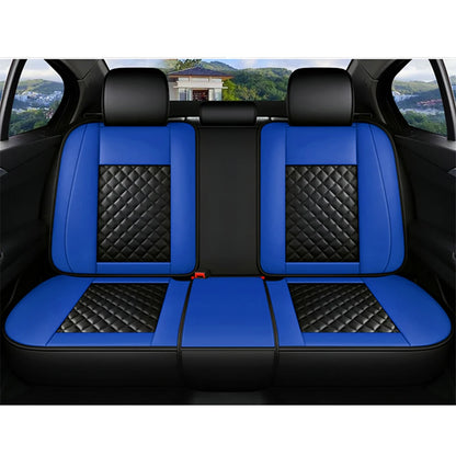 Blue Rear Seat - Premium Leather Car Seat Cover Sets for Renault Models - Enhance Your Megane, Duster, Captur, Clio, Laguna, Kadjar, Scenic, Koleos, and Fluence Interiors!