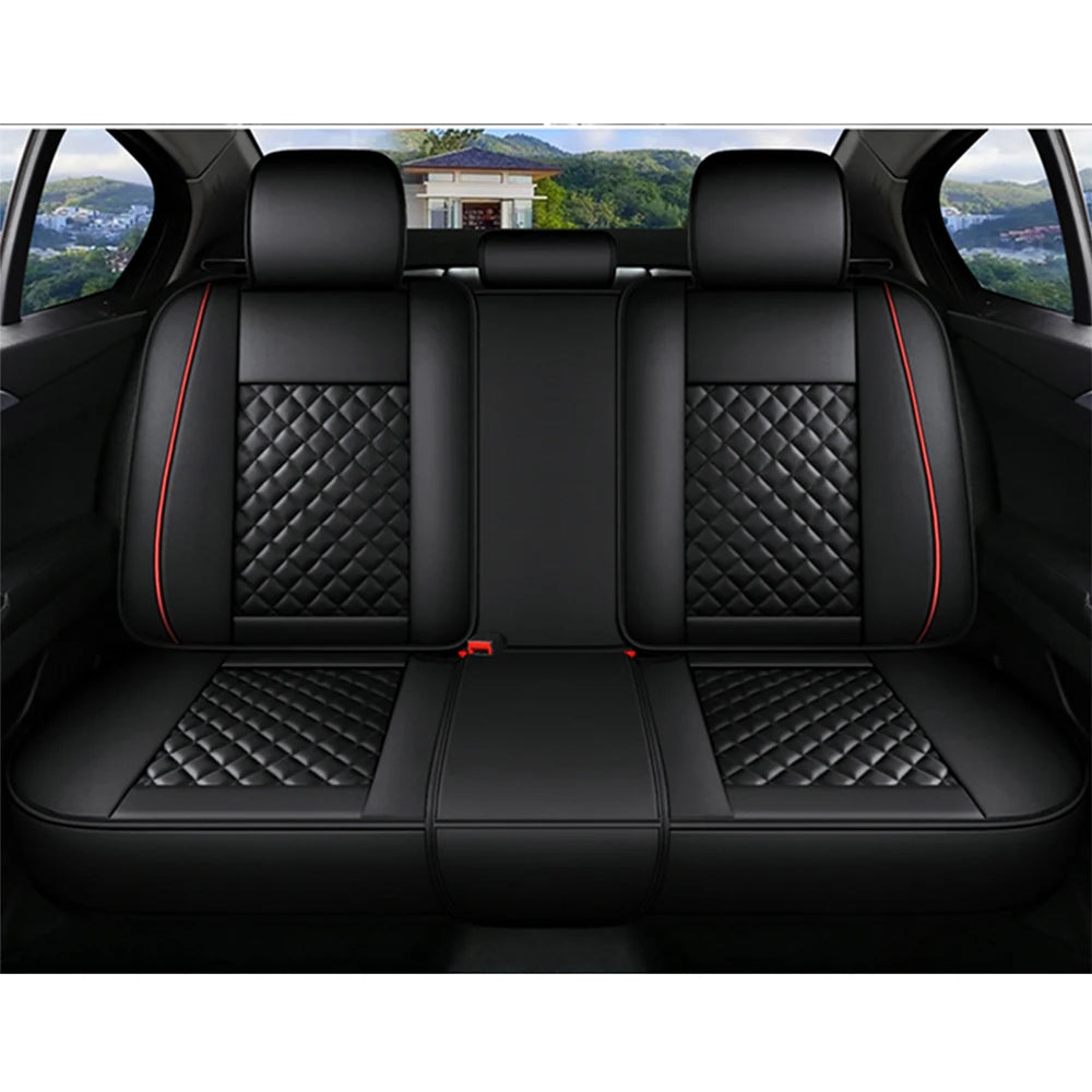 Black Premium Leather Car Seat Cover Sets for Renault Models - Enhance Your Megane, Duster, Captur, Clio, Laguna, Kadjar, Scenic, Koleos, and Fluence Interiors