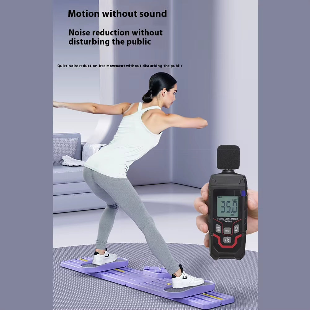 Noise Reduction Ultimate Non-Slip Ski Trainer - Adjustable Home Exercise Machine for Full Body & Pelvic Floor Workout