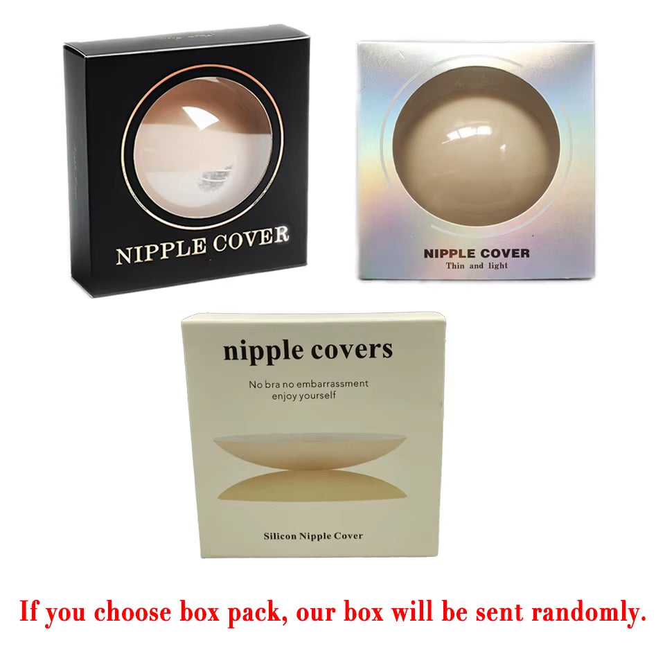 Different Packages Seamless Reusable Silicone Nipple Covers - No Show Adhesive Pasties for Women