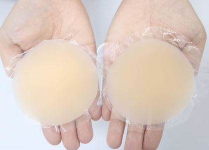 Seamless Reusable Silicone Nipple Covers - No Show Adhesive Pasties for Women