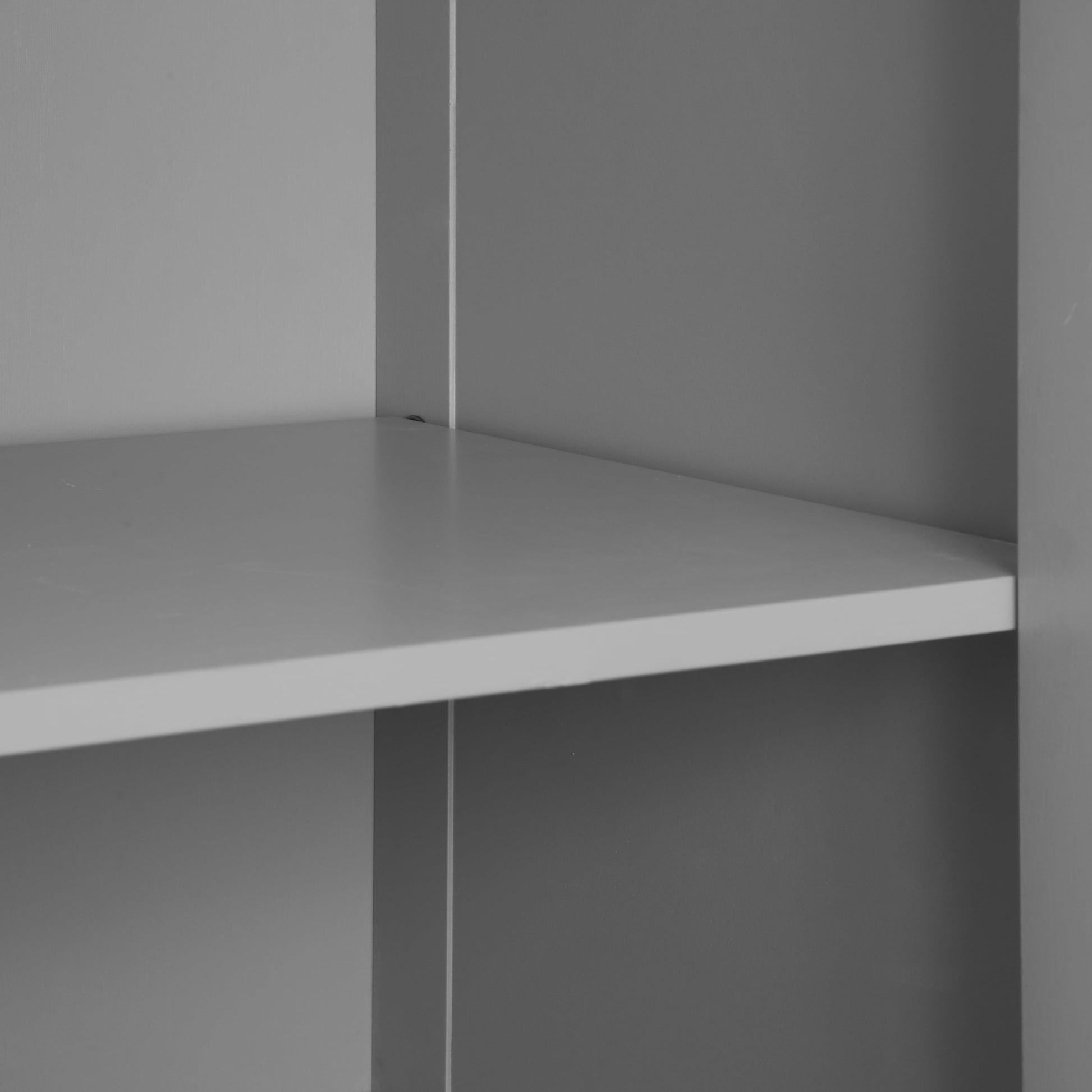 Durable Metal Hardware, Full-Extension Drawer, Adjustable Shelves Seaside Coastal Wood/Metal Pantry in Distressed Gray and Gold Shelves