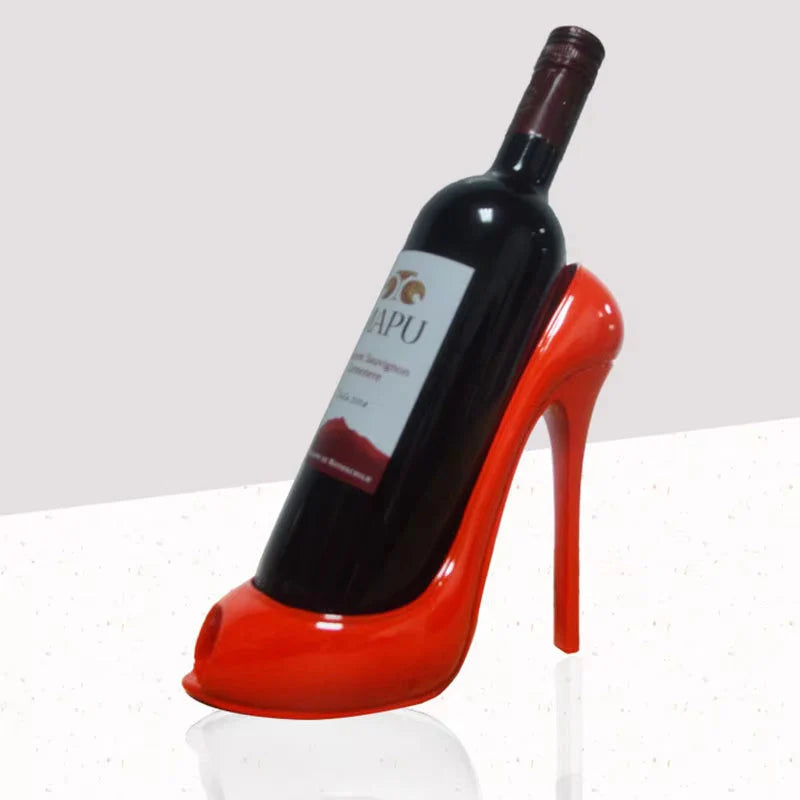 Multiuse Red High Heel Shoe Wine Bottle Holder
