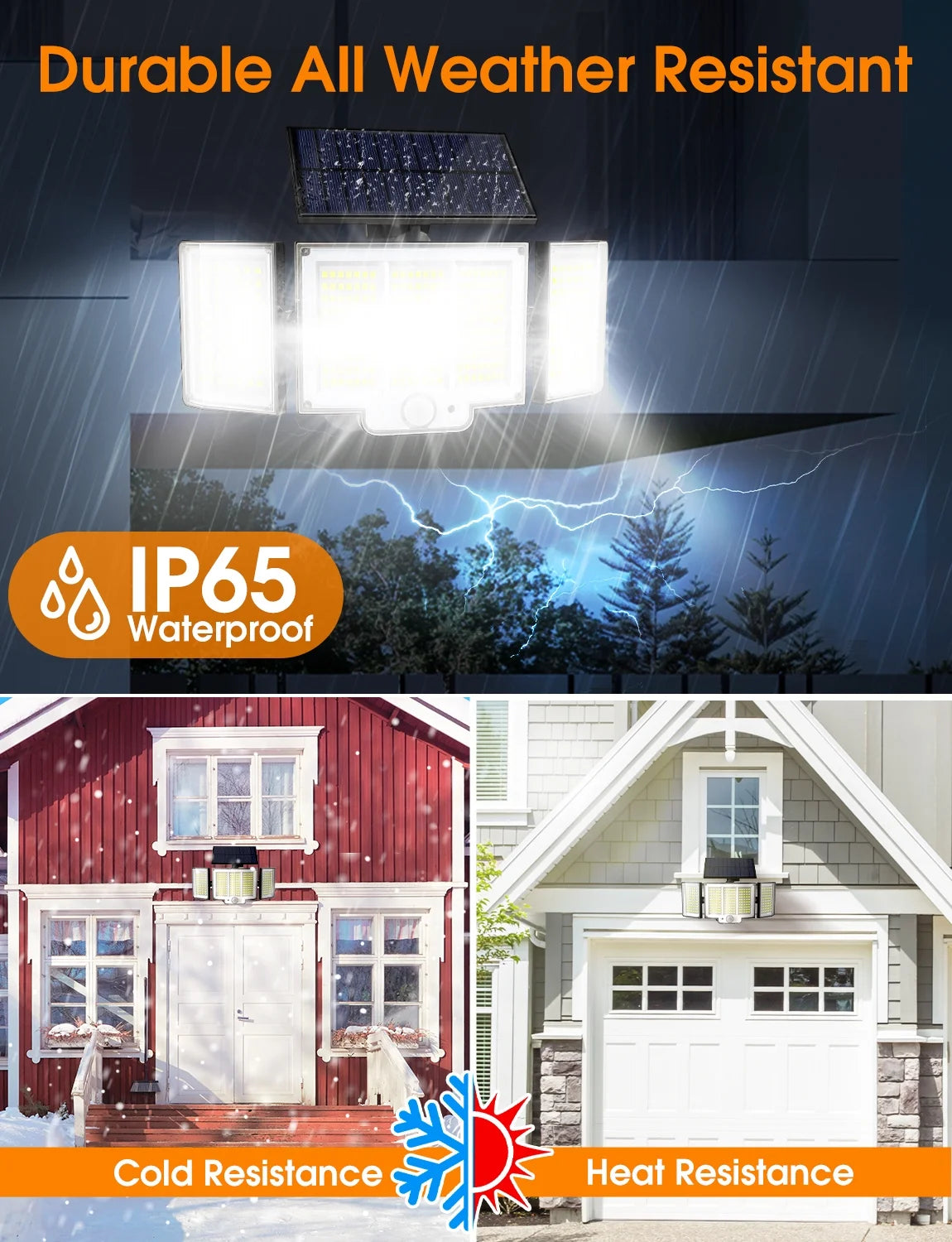 Durable All Weather Resistant 
Solar Lights Outdoor , 348 LED 3000LM Solar Motion Sensor Security Lights, Solar Flood Lights with Remote, 3 Lighting Modes Waterproof Solar Wall Lights for Yard,Garage,Patio Entryways, 2Pack