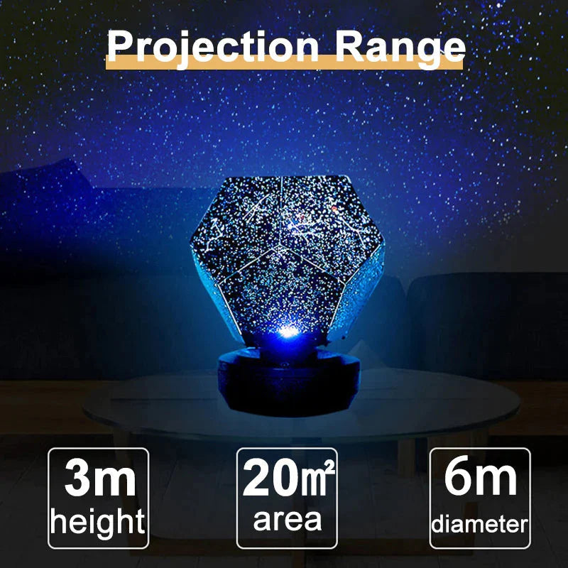 The Star Projector Constellation Night Light with Projection Range of 20m squared area, 3m Height, and 6M Diameter