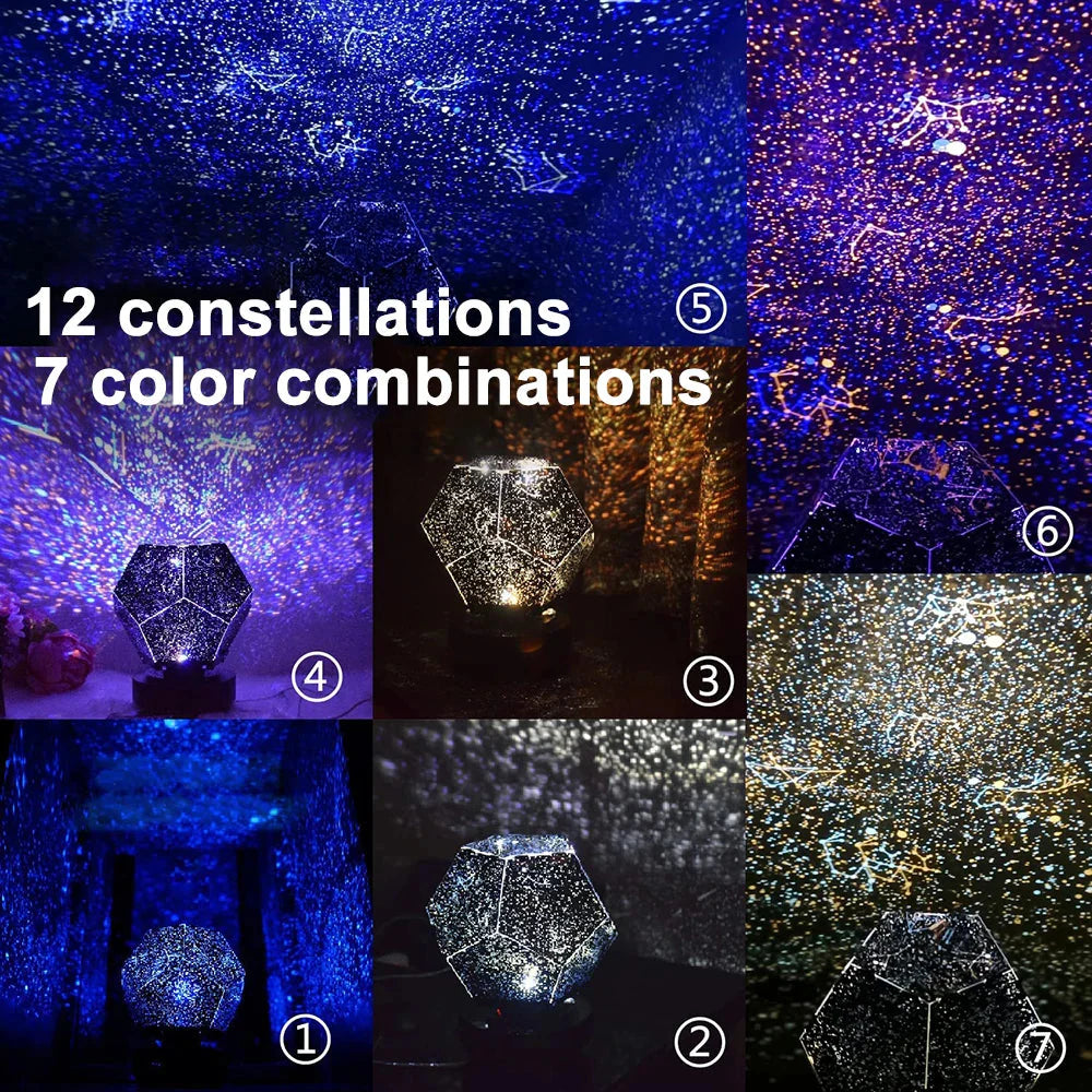 12 Constellations Star Projector Night Light  with 7 different colour combinations