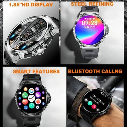Robust and Versatile, 1.85" Ultra HD Smartwatch GPS Bluetooth Call Health Monitoring Watch Gym Gift For Every Lifestyle