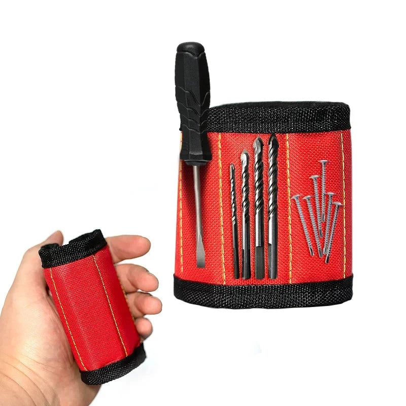 Strong Magnetic Wristband – Portable Tool Bag for Holding Screws, Nails, Nuts, Bolts, and Drill Bits Rollable.