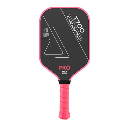 Pink T700 Carbon Fiber Pickleball Paddle - USAPA Approved, Lightweight with Frosted Surface for Professional Play