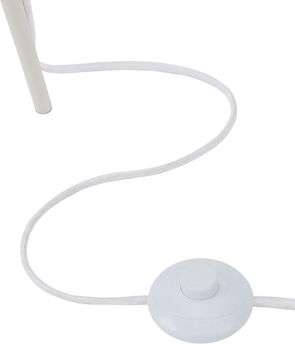 White Switch Button
 57" Tripod Floor Lamp, Modern, Industrial, Transitional for Bedroom, Living Room, Office, White