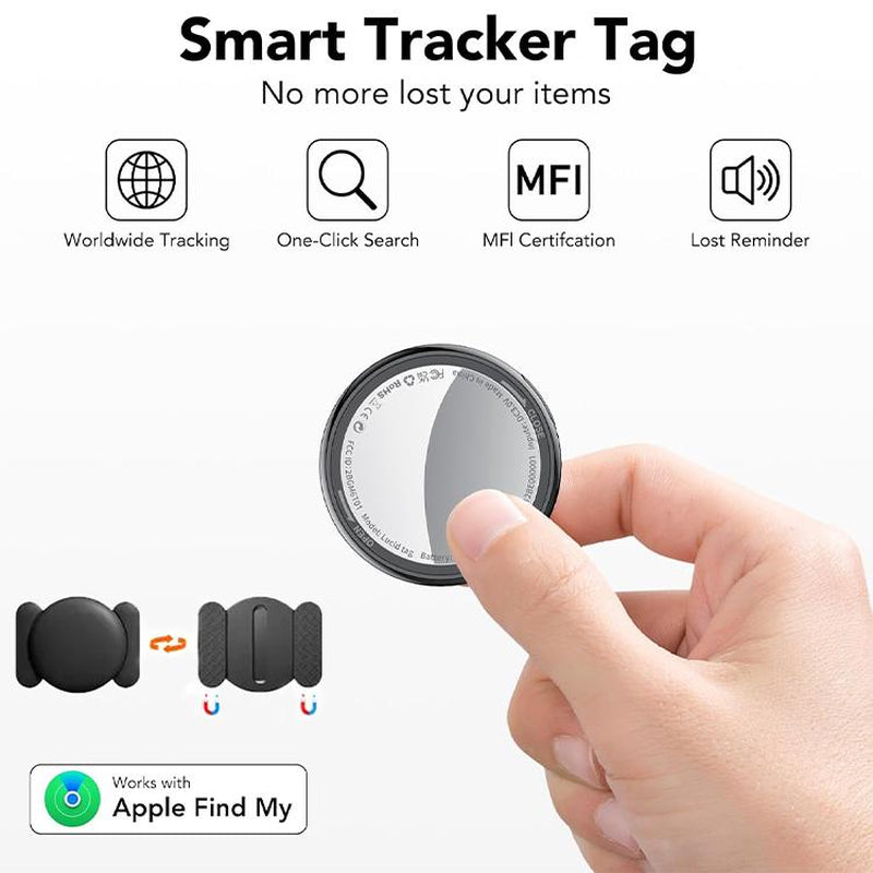 Tukio GPS Tracker for Cars & Pets - Mini, Weatherproof, Anti-Lost Device with Apple Find My Compatibility - IP67 Waterproof & Replaceable Battery! Summer Deals!