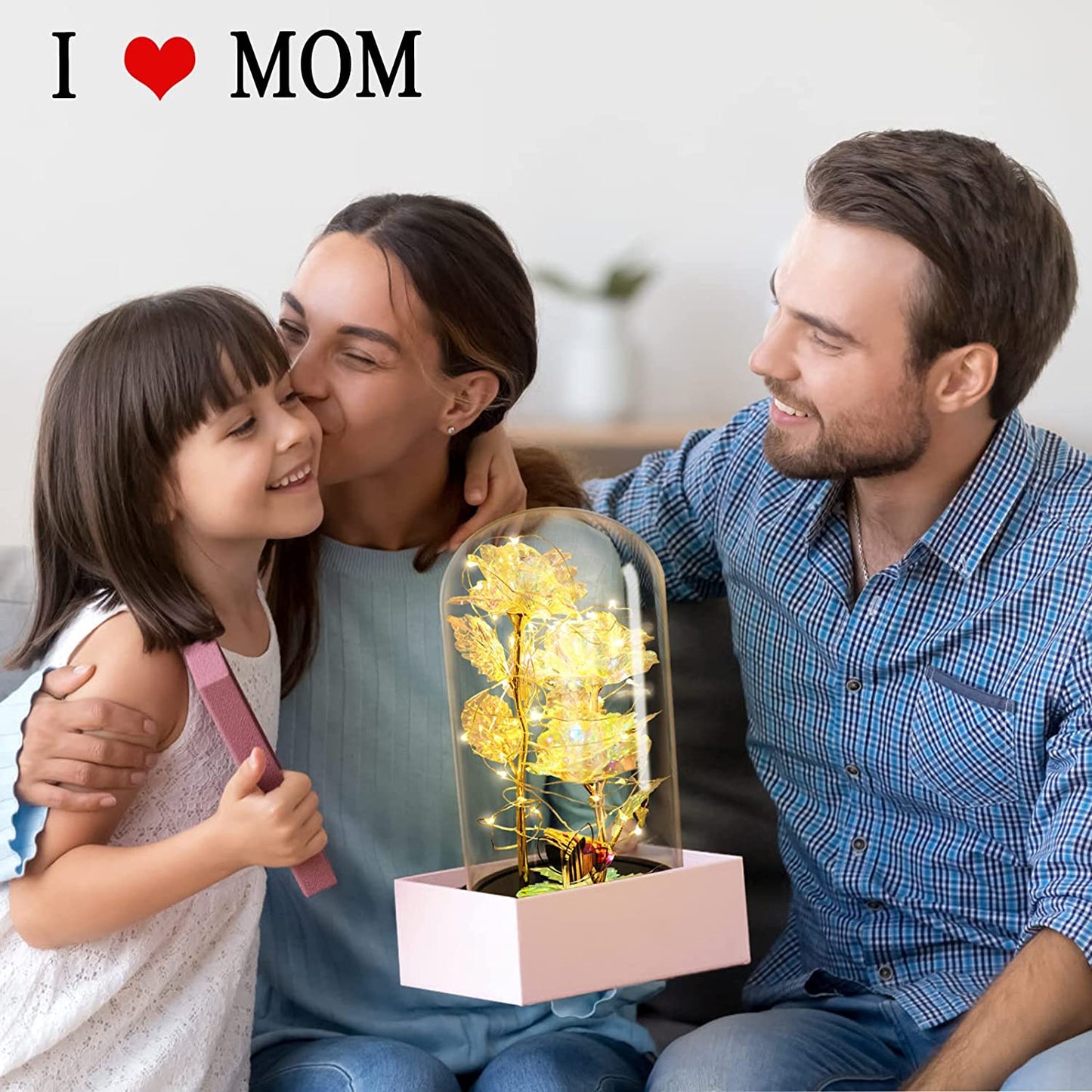 Mothers Day, Valentines Flowers Gifts for Her,Beauty and the Beast Rose Glowing Rose Gift,Glass Galaxy Flower Gift,Rainbow Valentines Rose Flower Gift,Beast Rose Xmas Day Gifts for Mom,Women,Wife'S,Grandma