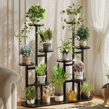 Elevate Your Greenery: Multi-Layer 11 Pot Indoor Plant Stand - Perfect for Garden, Balcony & Living Room!