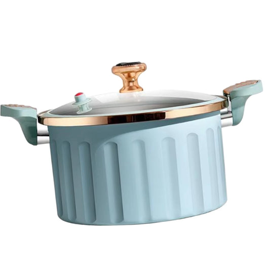 8L Korean Enamel Micro Pressure Pot - Non-Stick Multifunctional Soup & Stew Maker with Double Ear Design