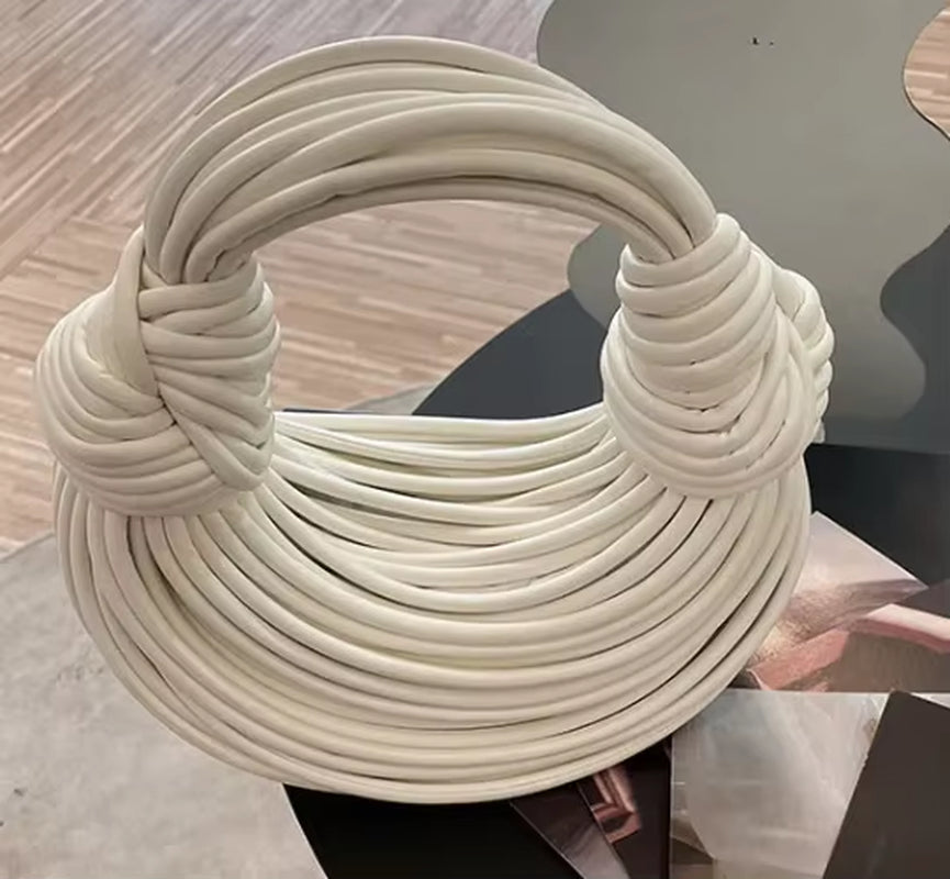 2025 Luxury Handwoven Noodle Bags for Women - Chic Gold & Silver Designer Hobo Clutch