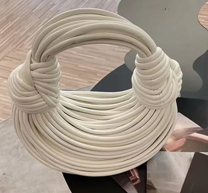 2025 Luxury Handwoven Noodle Bags for Women - Chic Gold & Silver Designer Hobo Clutch