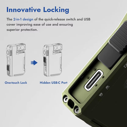 G5 Mini Rechargeable EDC Flashlight - 400 Lumens Dual Light Sources with RGB, Perfect for Hiking and Everyday Carry