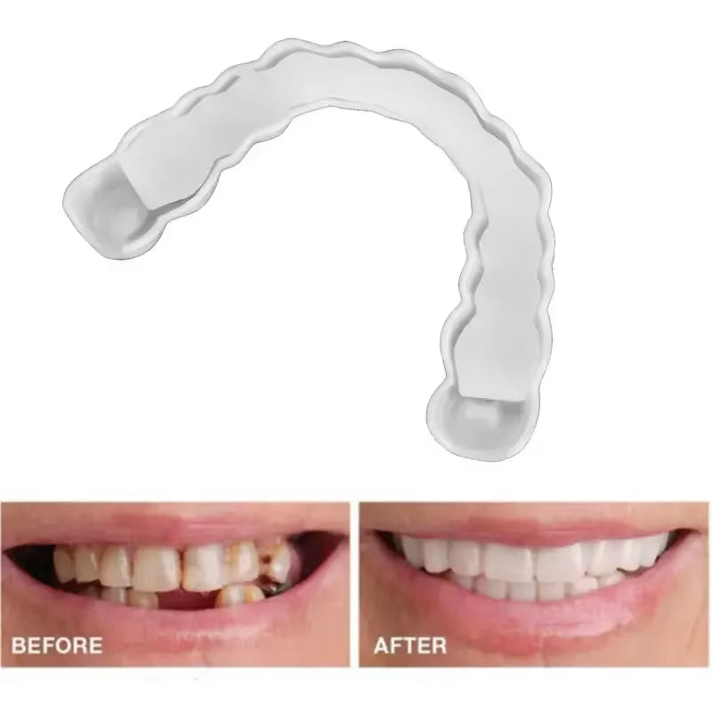 Transform Your Smile with Comfort Fit Flex Veneers - Perfect Bright Fake Teeth Cover for a Radiant White Smile!