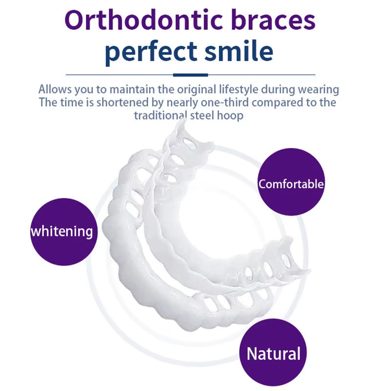 Transform Your Smile with Comfort Fit Flex Veneers - Perfect Bright Fake Teeth Cover for a Radiant White Smile!