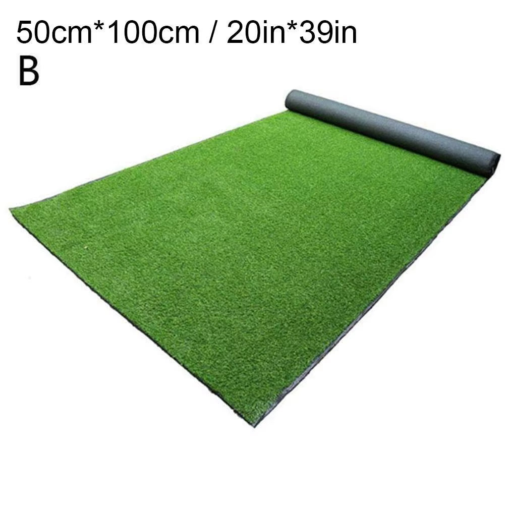 Lush Green Artificial Turf Carpet for Indoor & Outdoor Decor - Mildewproof & Washable Garden Solution