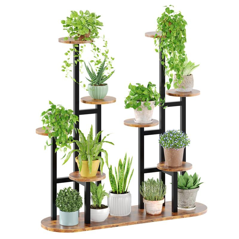 Elevate Your Greenery: Multi-Layer 11 Pot Indoor Plant Stand - Perfect for Garden, Balcony & Living Room!